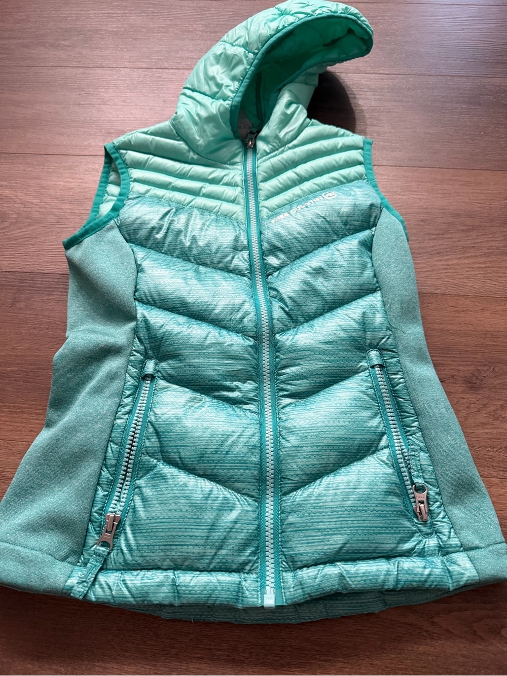 Free Country Teal Quilted Hooded Girls' Vest